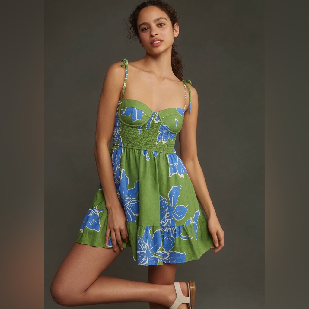 Nwt Hutch Valley Floral Bustier Mini Dress Sz. Xl